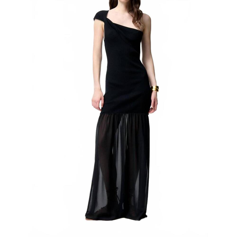 NEW VANESSABRUNO the nocturne maxi dress in noir